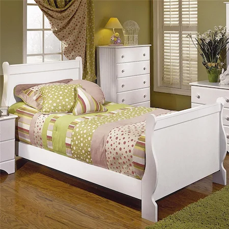 Transitional Full Sleigh Bed